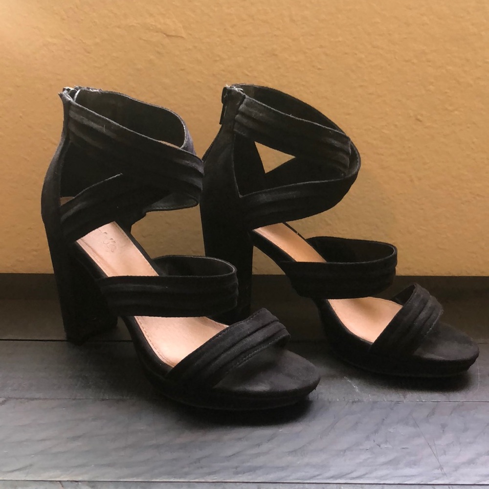 Charlotte ruse heels black ankle strap
